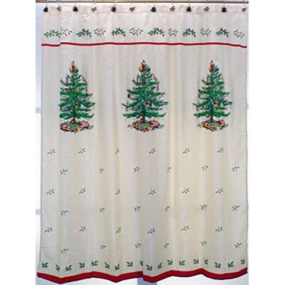 Spode Avanti Linens Duschdraperi, bomull, röd Spode Avanti Linens Duschdraperi, bomull, röd
