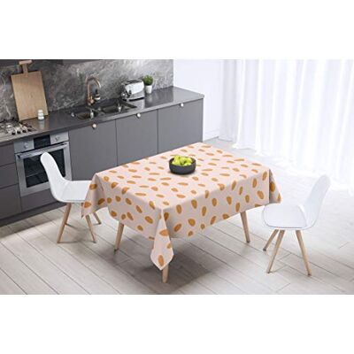 Bonamaison köksdekoration, bordsduk, lila, svart, 140 x 140 cm – designad och tillverkad i Turkiet Bonamaison köksdekoration, bordsduk, lila, svart, 140 x 140 cm – designad och tillverkad i Turkiet