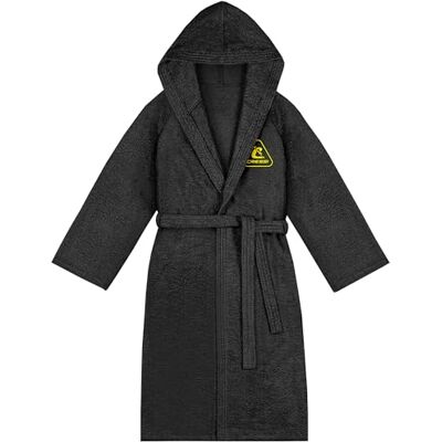 CRESSI Bomull Badrock Svart/Gul Storlek L/XL Unisex Högkvalitativ Bomullsfrotté Huva Sportbadrock CRESSI Bomull Badrock Svart/Gul Storlek L/XL Unisex Högkvalitativ Bomullsfrotté Huva Sportbadrock