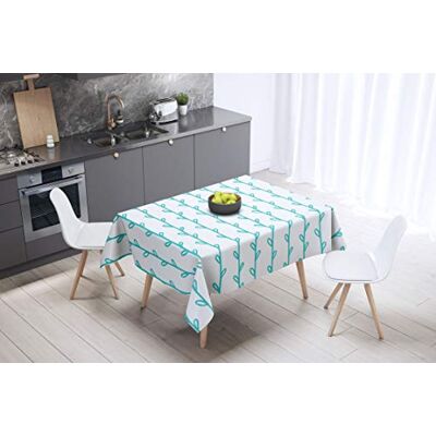 Bonamaison köksdekoration, bordsduk, lila, svart, 140 x 140 cm – designad och tillverkad i Turkiet Bonamaison köksdekoration, bordsduk, lila, svart, 140 x 140 cm – designad och tillverkad i Turkiet