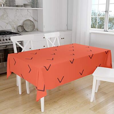 Bonamaison Köksdekoration, bordsduk, orange Bordeux, 140 x 160 cm designad och tillverkad i Turkiet Bonamaison Köksdekoration, bordsduk, orange Bordeux, 140 x 160 cm designad och tillverkad i Turkiet