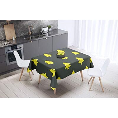 Bonamaison köksdekoration, bordsduk, lila, svart, 140 x 140 cm – designad och tillverkad i Turkiet Bonamaison köksdekoration, bordsduk, lila, svart, 140 x 140 cm – designad och tillverkad i Turkiet