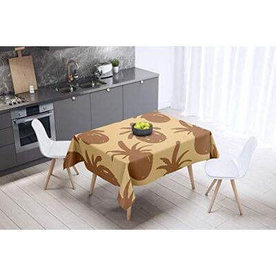 Bonamaison köksdekoration, bordsduk, lila, svart, 140 x 140 cm – designad och tillverkad i Turkiet Bonamaison köksdekoration, bordsduk, lila, svart, 140 x 140 cm – designad och tillverkad i Turkiet