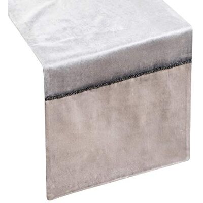 Eurofirany bordsduk bordslöpare bordsdekoration bordslöpare bordsduk pärlor dekoration 1 del, stålgrå, 33 x 140 cm Eurofirany bordsduk bordslöpare bordsdekoration bordslöpare bordsduk pärlor dekoration 1 del, stålgrå, 33 x 140 cm