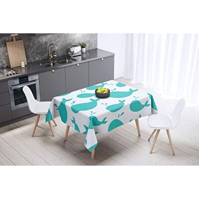 Bonamaison köksdekoration, bordsduk, lila, svart, 140 x 140 cm – designad och tillverkad i Turkiet Bonamaison köksdekoration, bordsduk, lila, svart, 140 x 140 cm – designad och tillverkad i Turkiet