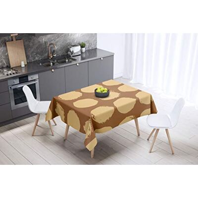 Bonamaison köksdekoration, bordsduk, lila, svart, 140 x 140 cm – designad och tillverkad i Turkiet Bonamaison köksdekoration, bordsduk, lila, svart, 140 x 140 cm – designad och tillverkad i Turkiet