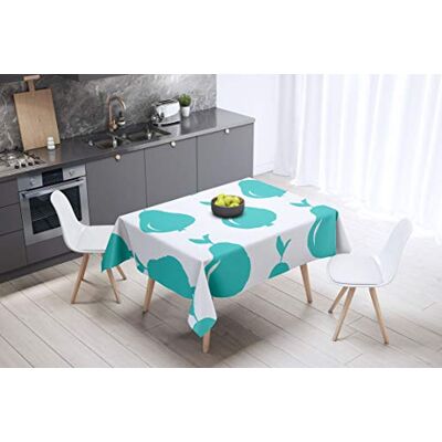 Bonamaison köksdekoration, bordsduk, lila, svart, 140 x 140 cm – designad och tillverkad i Turkiet Bonamaison köksdekoration, bordsduk, lila, svart, 140 x 140 cm – designad och tillverkad i Turkiet