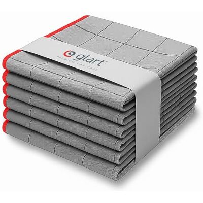 Glart 44C6R 6 x kolhanddukar, fönsterrengöringsdukar, fönsterduk, bil-dukar, mikrofiberglasdukar, bil, fönsterduk utan ränder och ränder, skivor polerdukar, luddfria 32 x 32 cm, 400 GSM Glart 44C6R 6 x kolhanddukar, fönsterrengöringsdukar, fönsterduk, bil-dukar, mikrofiberglasdukar, bil, fönsterduk utan ränder och ränder, skivor polerdukar, luddfria 32 x 32 cm, 400 GSM