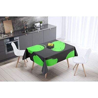 Bonamaison köksdekoration, bordsduk, lila, svart, 140 x 140 cm – designad och tillverkad i Turkiet Bonamaison köksdekoration, bordsduk, lila, svart, 140 x 140 cm – designad och tillverkad i Turkiet