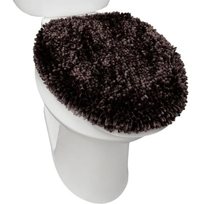 TOWN & COUNTRY BASICS SoHome Spa Step lyxig plysch chenille Shag maskintvättbar ultramjuk standard toalettlock överdrag 47 x 49,8 cm brun TOWN & COUNTRY BASICS SoHome Spa Step lyxig plysch chenille Shag maskintvättbar ultramjuk standard toalettlock överdrag 47 x 49,8 cm brun