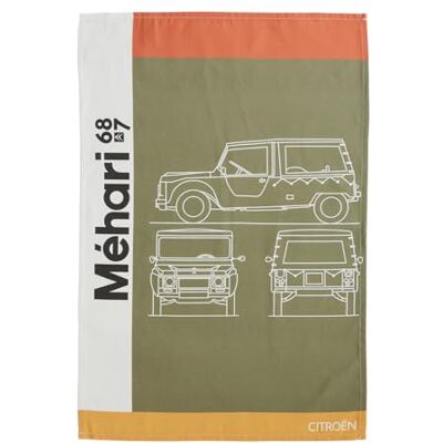 Coucke Tryckt bomullshandduk, Citroën Mehari, 50 x 75 cm Coucke Tryckt bomullshandduk, Citroën Mehari, 50 x 75 cm