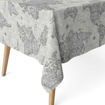 ECOMMERC3 Fläckbeständig bordsduk för rektangulärt bord storlek 100 x 140 cm – fläckbeständig bordsduk extra mjuk och vattentät grå ECOMMERC3 Fläckbeständig bordsduk för rektangulärt bord storlek 100 x 140 cm – fläckbeständig bordsduk extra mjuk och vattentät grå
