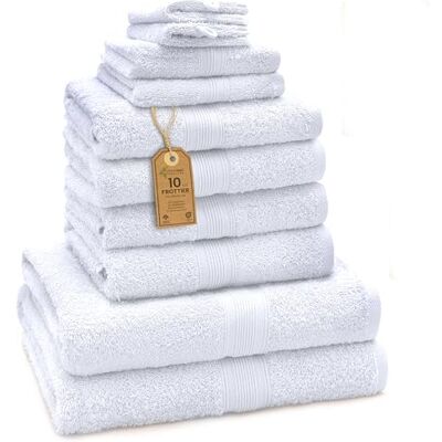 Green Mark Premium bomullshandduksset - 10 delar, Vit Green Mark Premium bomullshandduksset - 10 delar, Vit