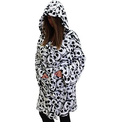Disney The Nightmare Before Christmas Jack Skellington Adult Plush Hooded Fleece Robe (Small/Medium, White) Disney The Nightmare Before Christmas Jack Skellington Adult Plush Hooded Fleece Robe (Small/Medium, White)