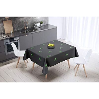 Bonamaison köksdekoration, bordsduk, lila, svart, 140 x 140 cm – designad och tillverkad i Turkiet Bonamaison köksdekoration, bordsduk, lila, svart, 140 x 140 cm – designad och tillverkad i Turkiet