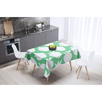 Bonamaison köksdekoration, bordsduk, lila, svart, 140 x 140 cm – designad och tillverkad i Turkiet Bonamaison köksdekoration, bordsduk, lila, svart, 140 x 140 cm – designad och tillverkad i Turkiet