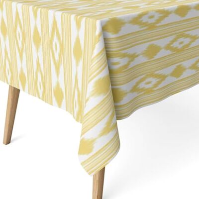 ECOMMERC3 Fläckbeständig bordsduk för rektangulärt bord storlek 140 x 140 cm fläckbeständig bordsduk extra mjuk och vattentät gul ECOMMERC3 Fläckbeständig bordsduk för rektangulärt bord storlek 140 x 140 cm fläckbeständig bordsduk extra mjuk och vattentät gul