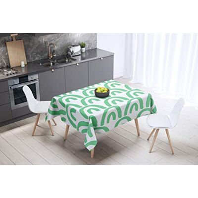 Bonamaison köksdekoration, bordsduk, lila, svart, 140 x 140 cm – designad och tillverkad i Turkiet Bonamaison köksdekoration, bordsduk, lila, svart, 140 x 140 cm – designad och tillverkad i Turkiet