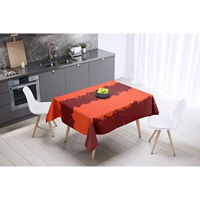 Bonamaison köksdekoration, bordsduk, lila, svart, 140 x 140 cm – designad och tillverkad i Turkiet Bonamaison köksdekoration, bordsduk, lila, svart, 140 x 140 cm – designad och tillverkad i Turkiet