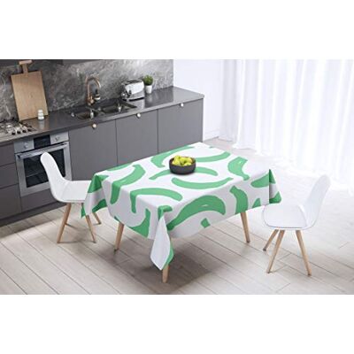 Bonamaison köksdekoration, bordsduk, lila, svart, 140 x 140 cm – designad och tillverkad i Turkiet Bonamaison köksdekoration, bordsduk, lila, svart, 140 x 140 cm – designad och tillverkad i Turkiet