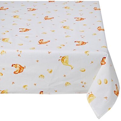 Georges G Les Cocottes "The Hens" TEP24819/71-3 bordsduk bomull 250 x 160 cm vanlig vit Georges G Les Cocottes "The Hens" TEP24819/71-3 bordsduk bomull 250 x 160 cm vanlig vit
