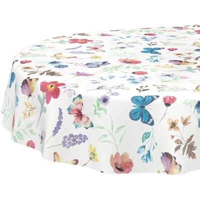 ANRO Vaxduk bordsduk tvättbar lättvårdad vattenavvisande lotuseffekt trädgårdsbordsduk fjärilar oval 180 x 140 cm skärkant ANRO Vaxduk bordsduk tvättbar lättvårdad vattenavvisande lotuseffekt trädgårdsbordsduk fjärilar oval 180 x 140 cm skärkant