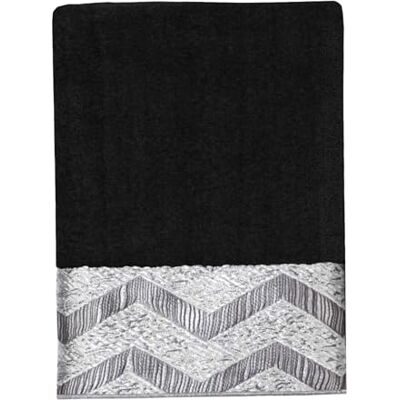 Avanti Linens Chevron Galaxy-kollektion, handduk, svart Avanti Linens Chevron Galaxy-kollektion, handduk, svart