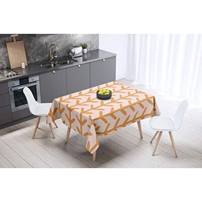 Bonamaison köksdekoration, bordsduk, lila, svart, 140 x 140 cm – designad och tillverkad i Turkiet Bonamaison köksdekoration, bordsduk, lila, svart, 140 x 140 cm – designad och tillverkad i Turkiet