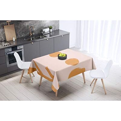 Bonamaison köksdekoration, bordsduk, lila, svart, 140 x 140 cm – designad och tillverkad i Turkiet Bonamaison köksdekoration, bordsduk, lila, svart, 140 x 140 cm – designad och tillverkad i Turkiet