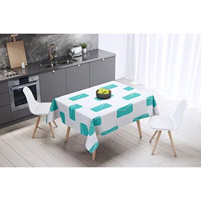 Bonamaison köksdekoration, bordsduk, lila, svart, 140 x 140 cm – designad och tillverkad i Turkiet Bonamaison köksdekoration, bordsduk, lila, svart, 140 x 140 cm – designad och tillverkad i Turkiet