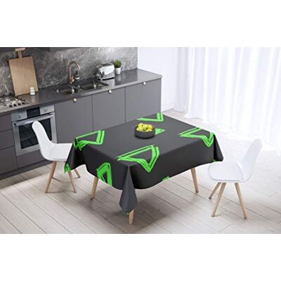 Bonamaison köksdekoration, bordsduk, lila, svart, 140 x 140 cm – designad och tillverkad i Turkiet Bonamaison köksdekoration, bordsduk, lila, svart, 140 x 140 cm – designad och tillverkad i Turkiet