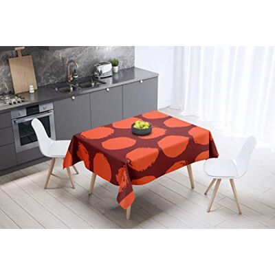 Bonamaison köksdekoration, bordsduk, lila, svart, 140 x 140 cm – designad och tillverkad i Turkiet Bonamaison köksdekoration, bordsduk, lila, svart, 140 x 140 cm – designad och tillverkad i Turkiet