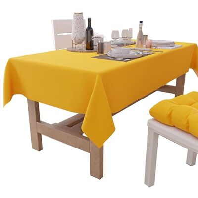 PETTI Artigiani Italiani Rektangulär Bordduk, Elegant Bordduk, Enfärgad Bomullsduk, Bordsskydd, Gul Bordsduk, X12-sits (140 x 240 cm), 100% Tillverkad i Italien PETTI Artigiani Italiani Rektangulär Bordduk, Elegant Bordduk, Enfärgad Bomullsduk, Bordsskydd, Gul Bordsduk, X12-sits (140 x 240 cm), 100% Tillverkad i Italien