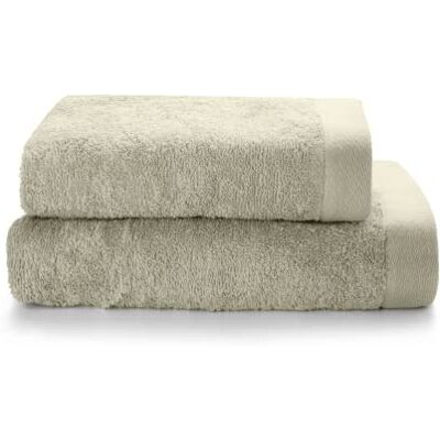 osama home Sweet Home BE GREEN Handduk Set 1+1 gäst 40x50 + Ansikte 50 x 100, ÓX-certifierad, tillverkad av återvunnet garn, Grön osama home Sweet Home BE GREEN Handduk Set 1+1 gäst 40x50 + Ansikte 50 x 100, ÓX-certifierad, tillverkad av återvunnet garn, Grön