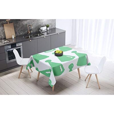 Bonamaison köksdekoration, bordsduk, lila, svart, 140 x 140 cm – designad och tillverkad i Turkiet Bonamaison köksdekoration, bordsduk, lila, svart, 140 x 140 cm – designad och tillverkad i Turkiet