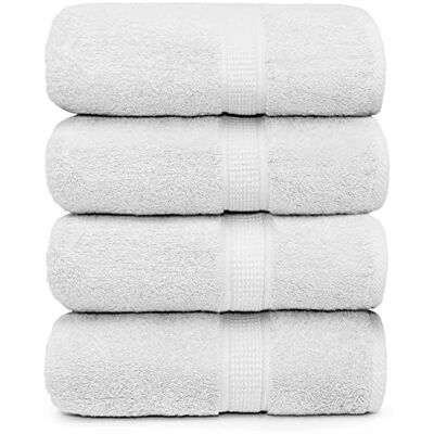 Ariv Collection premium bambu bomull badhanddukar – naturlig, ultraabsorberande och miljövänlig 76 cm x 132 cm (vit) Ariv Collection premium bambu bomull badhanddukar – naturlig, ultraabsorberande och miljövänlig 76 cm x 132 cm (vit)