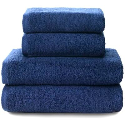 Top Towel Plus stora badhanddukar badhanddukar 2 handdukar eller handfat + 2 duschhanddukar 100% bomull marinblå Top Towel Plus stora badhanddukar badhanddukar 2 handdukar eller handfat + 2 duschhanddukar 100% bomull marinblå