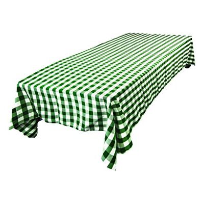 LA Linen Polyester GINGHAM rutig rektangulär bordsduk, 60 x 144 tum LA Linen Polyester GINGHAM rutig rektangulär bordsduk, 60 x 144 tum