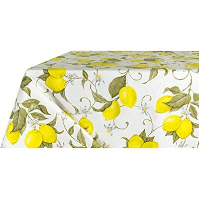 BIANCHERIAWEB köksduk 90 x 90 cm med ritning Ceder Citroner Sommar, Tillverkad i Italy, Bordsduk 100% Bomull BIANCHERIAWEB köksduk 90 x 90 cm med ritning Ceder Citroner Sommar, Tillverkad i Italy, Bordsduk 100% Bomull