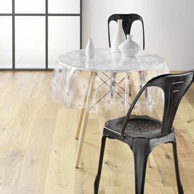 Douceur d'Intérieur , Kristall bordsduk (diameter 140 cm) sol, PVC-tryck 14/100E Douceur d'Intérieur , Kristall bordsduk (diameter 140 cm) sol, PVC-tryck 14/100E