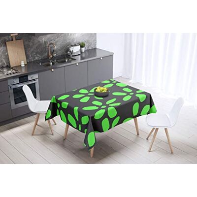 Bonamaison köksdekoration, bordsduk, lila, svart, 140 x 140 cm – designad och tillverkad i Turkiet Bonamaison köksdekoration, bordsduk, lila, svart, 140 x 140 cm – designad och tillverkad i Turkiet
