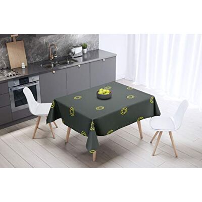 Bonamaison köksdekoration, bordsduk, lila, svart, 140 x 140 cm – designad och tillverkad i Turkiet Bonamaison köksdekoration, bordsduk, lila, svart, 140 x 140 cm – designad och tillverkad i Turkiet
