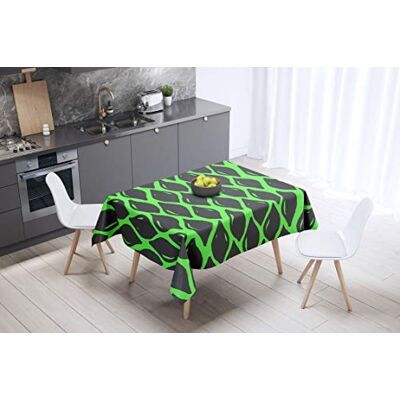 Bonamaison köksdekoration, bordsduk, lila, svart, 140 x 140 cm – designad och tillverkad i Turkiet Bonamaison köksdekoration, bordsduk, lila, svart, 140 x 140 cm – designad och tillverkad i Turkiet