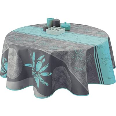 Le linge de Jules Lotus smutsavvisande bordsduk turkos – rund 160 cm Le linge de Jules Lotus smutsavvisande bordsduk turkos – rund 160 cm