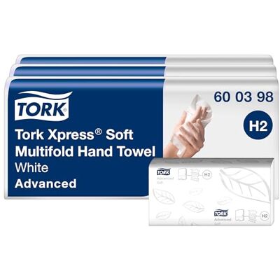 Tork Xpress Mjuk Multifold Handduk vit H2, 7 x 180 handdukar, 600398 2 -lagers, 8.5cm x 21.2cm Tork Xpress Mjuk Multifold Handduk vit H2, 7 x 180 handdukar, 600398 2 -lagers, 8.5cm x 21.2cm