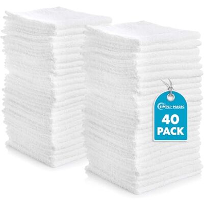 Simpli-Magic 79155 set med 40 vita bomullshandskar 30,5 x 30,5 cm Simpli-Magic 79155 set med 40 vita bomullshandskar 30,5 x 30,5 cm