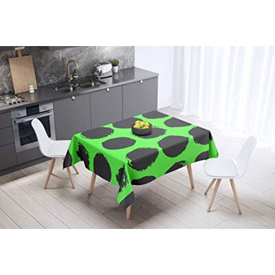 Bonamaison köksdekoration, bordsduk, lila, svart, 140 x 140 cm – designad och tillverkad i Turkiet Bonamaison köksdekoration, bordsduk, lila, svart, 140 x 140 cm – designad och tillverkad i Turkiet