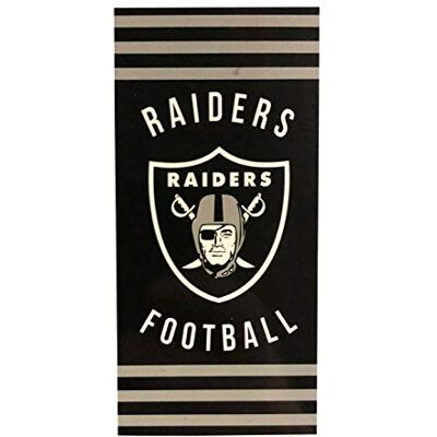 Northwest The Company NFL Las Vegas Raiders randig strandhandduk, 76 cm x 152 cm Northwest The Company NFL Las Vegas Raiders randig strandhandduk, 76 cm x 152 cm