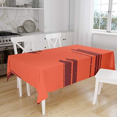 Bonamaison Köksdekoration, bordsduk, orange Bordeux, 140 x 160 cm designad och tillverkad i Turkiet Bonamaison Köksdekoration, bordsduk, orange Bordeux, 140 x 160 cm designad och tillverkad i Turkiet