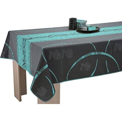 Le linge de Jules Astrid turkos bordsduk storlek: rektangel 150 x 240 cm Le linge de Jules Astrid turkos bordsduk storlek: rektangel 150 x 240 cm